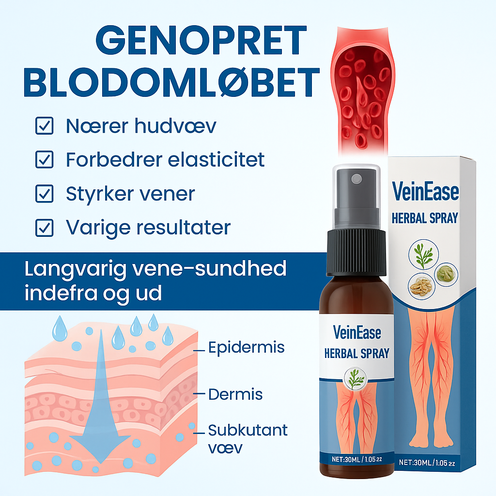 VeinEase™ | Naturlig støtte til sunde vener og forbedret cirkulation