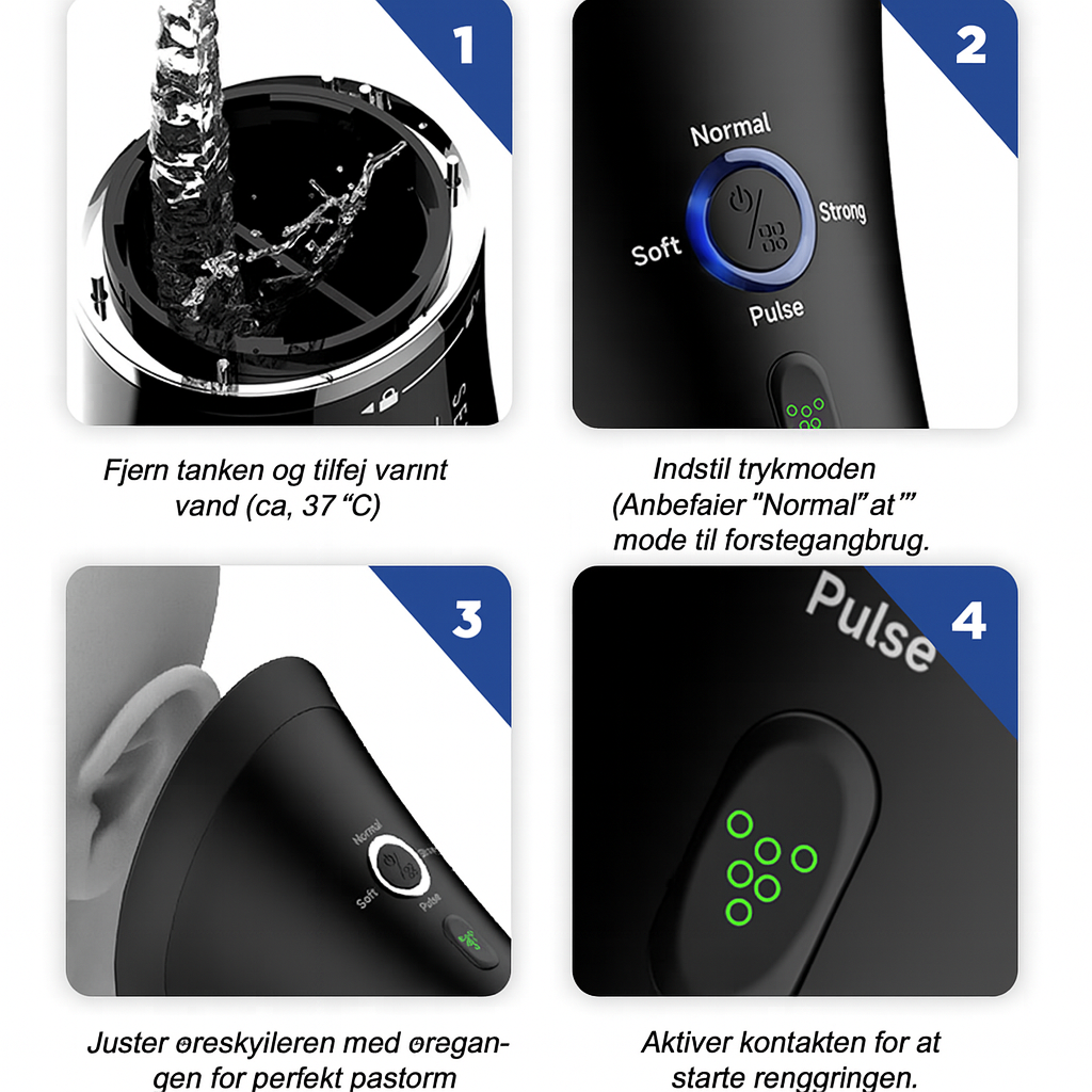 AuriClean™ | Elektrisk Ørevoksfjerningssæt