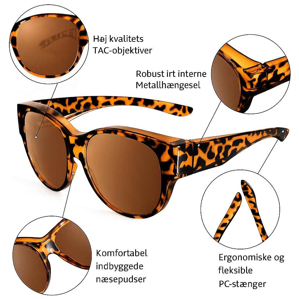 Shaydz™ | Solbriller med UV400-beskyttelse, velegnede til briller