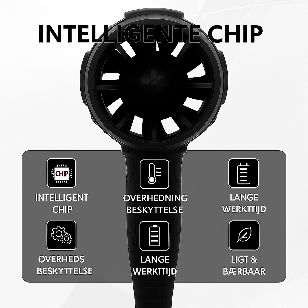 LeafBreeze™ | Trådløs blæser til hurtig oprydning af blade, snavs, støv og hverdagsaffald