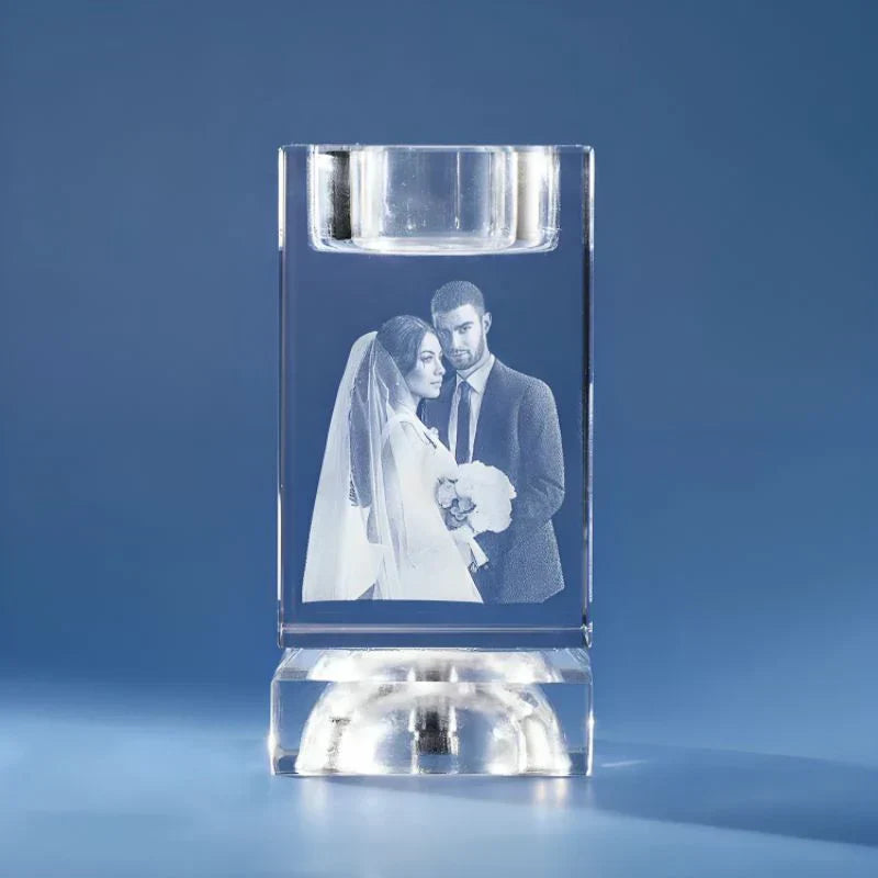 EternaLight™ | Kandelaber med personligt foto i glas