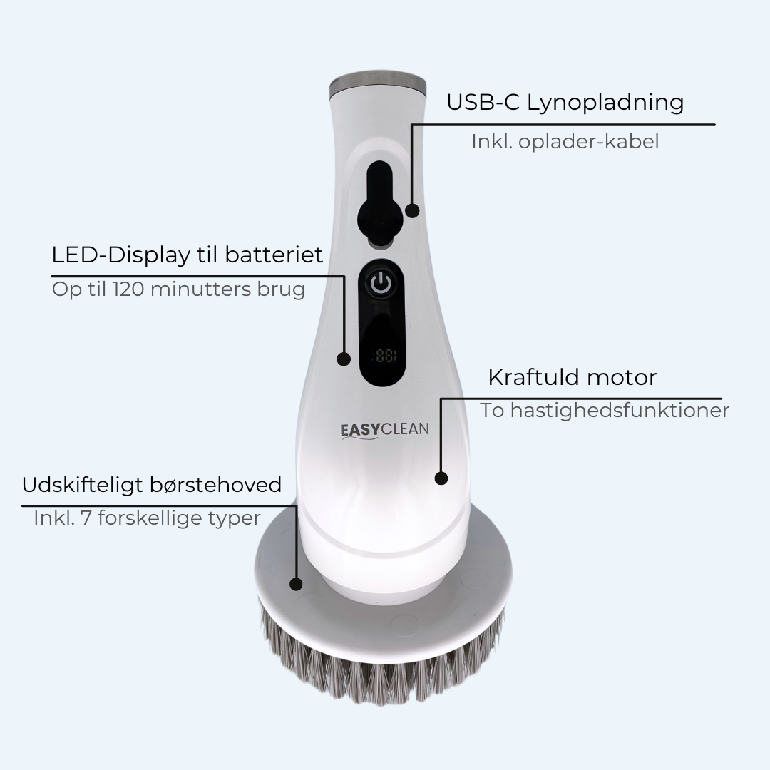 EasyClean™ Pro | Den ultimative rengøringsbørste til hurtig og effektiv rengøring!