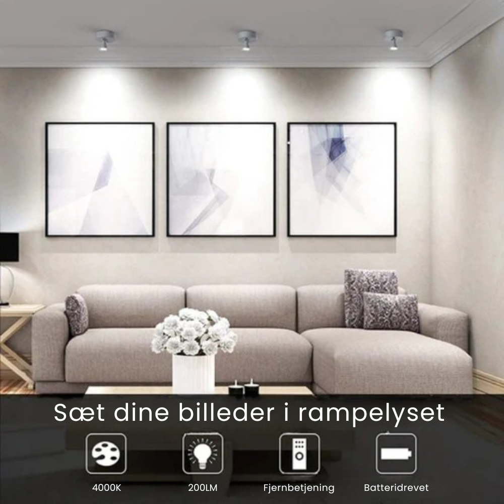 SereniLight™ | Trådløs LED-spotlight for mere atmosfære i hjemmet