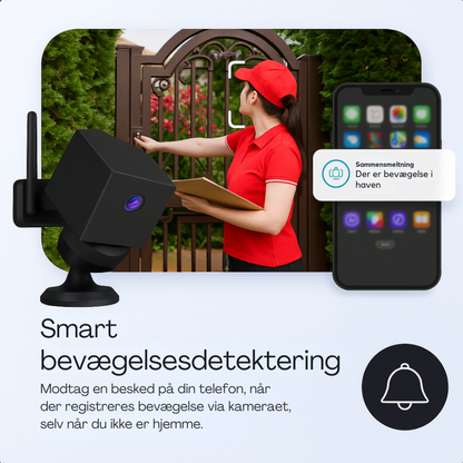 SafeCam Pro™ | Mini WiFi sikkerhedskamera – uden kabler eller dyr installation