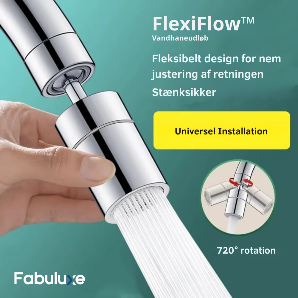 FlexiFlow™ | 360° Vandhane-forlænger – Fleksibel og praktisk vandstrøm til enhver vask