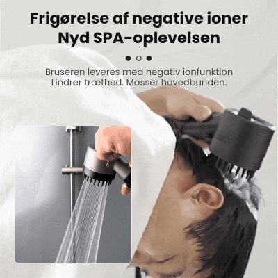 PowerJet™ | 4 i 1 massage- og Hudskønheds Multifunktions Brusehoved