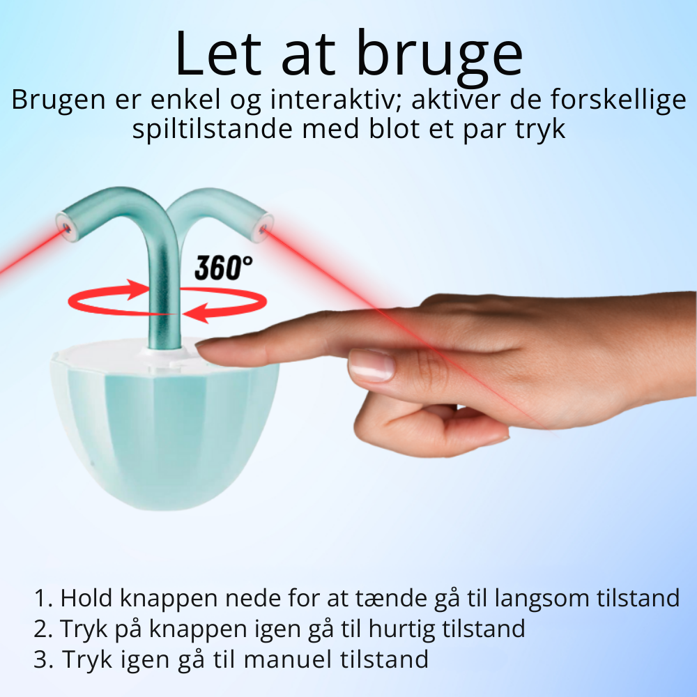 KittyBeam™ | Hold din kat aktiv og glad – også når du ikke er hjemme