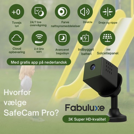 SafeCam Pro™ | Mini WiFi sikkerhedskamera – uden kabler eller dyr installation