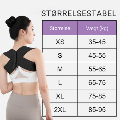 PostureCorrect™ | Diskret holdningsstøtte for en stærk og rank ryg