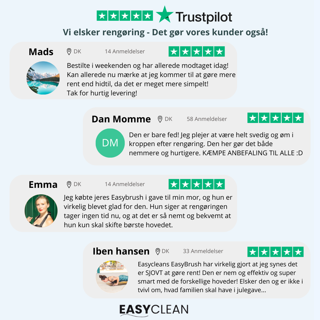 EasyClean™ Pro | Den ultimative rengøringsbørste til hurtig og effektiv rengøring!