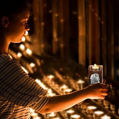EternaLight™ | Kandelaber med personligt foto i glas