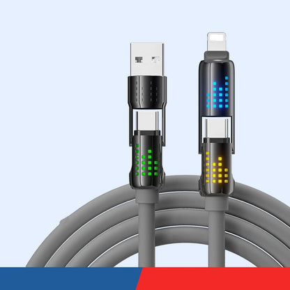 TurboCharge™ | Lynhurtigt opladerkabel med metalbase – alt-i-én