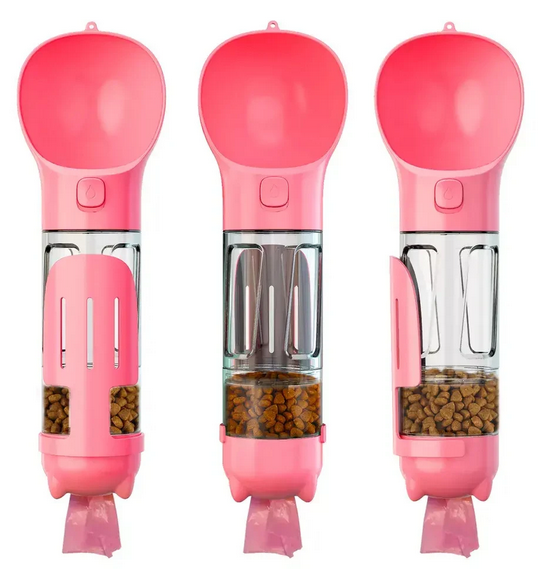 WoofKit™ | 4-i-1 Bærbar Vandflaske til Hunde